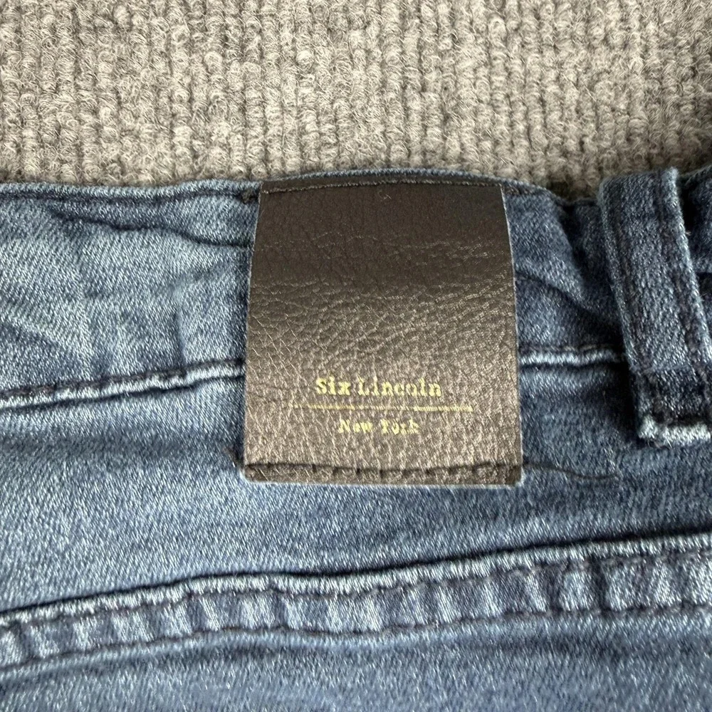 Six Lincoln Jeans Mens 48 Blue Slim Fit Stretch‎ Denim Straight Leg Big & Tall